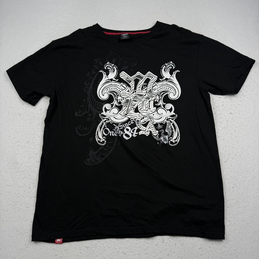 Y2K Mecca Shirt Mens 3XL Black 84 Crown Graphic Front Back Logo Tee Streetwear